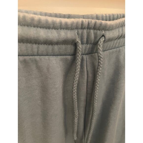 Reflex Blue Drawcord Wide Leg Sweatpants Pockets M School Academia Sporty Lounge - Picture 7 of 9